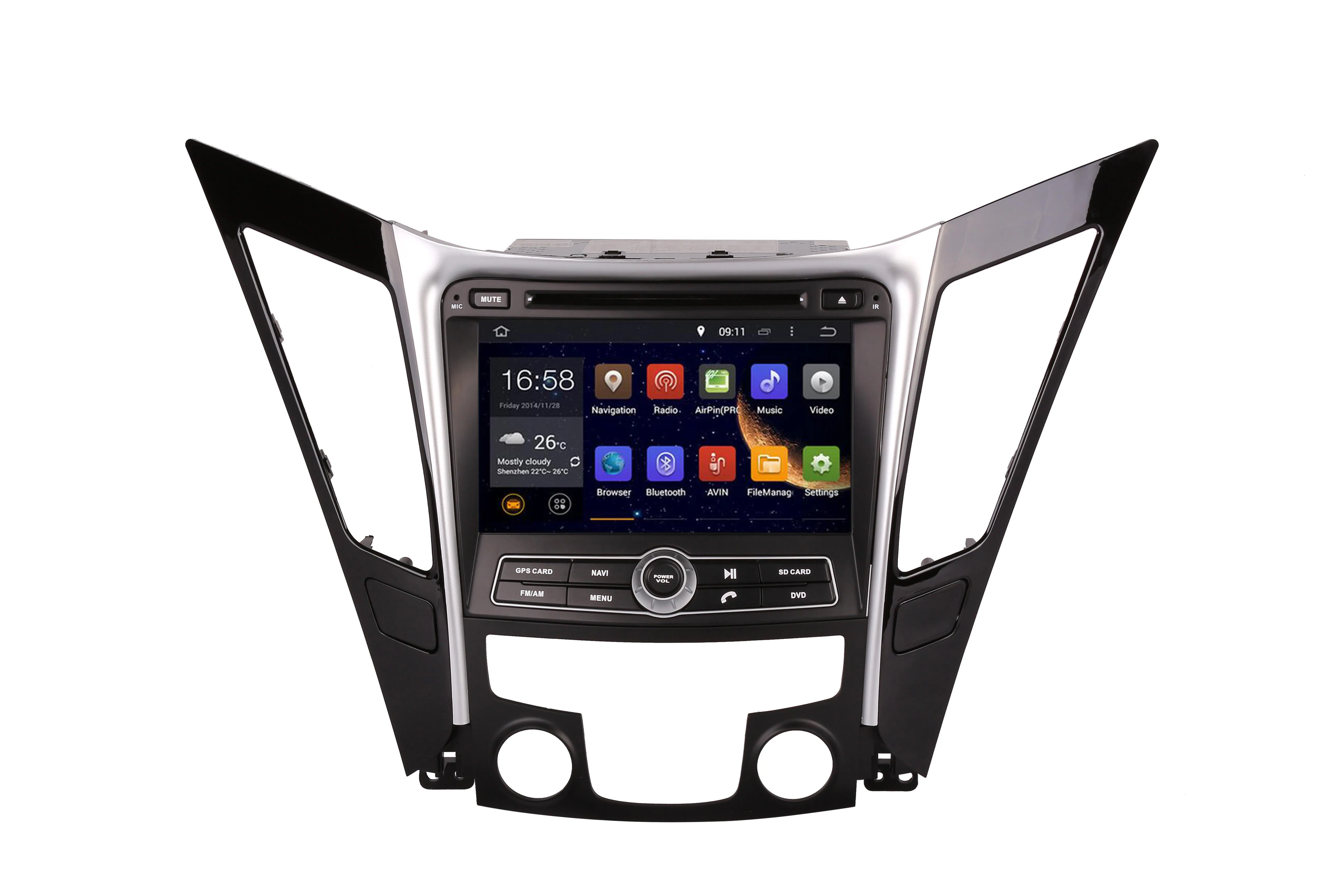 2DIN Android 10 Восьмиядерный автомобильный dvd плеер gps навигация радио стерео для Hyundai
