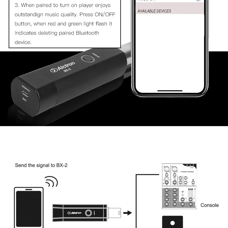 Alctron BX-2 беспроводной Bluetooth приемник беспроводной аудио конвертер 4,0 усилитель чипа аудио приемник BX2