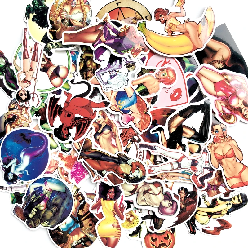 70Pcs Witch Beauty Sexy Girl Graffiti Sticker Luggage Trolley Movie Halle Helmet Decal Anime Cartoon Stickers | Игрушки и хобби