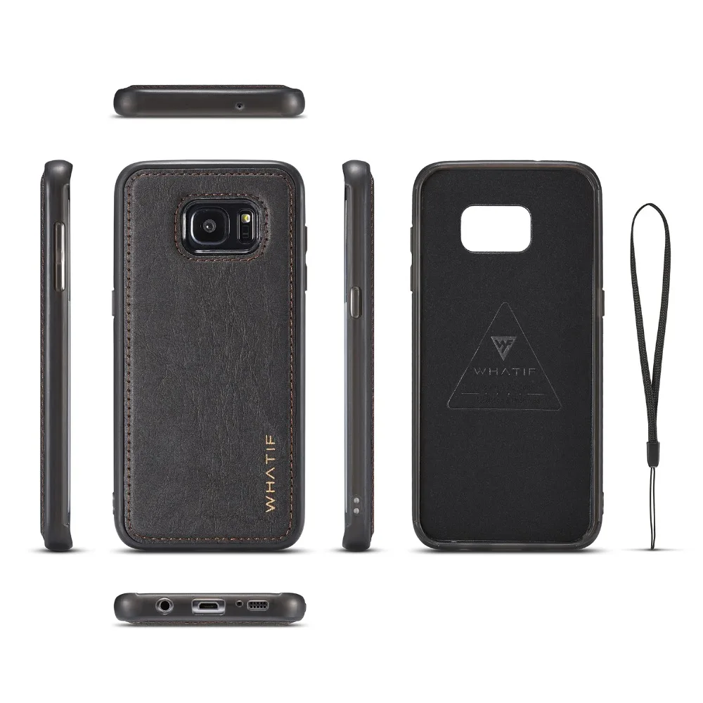 DIY крафт-бумага чехол для телефона Samsung Galaxy S7 S7edge чехлы с ремешком на запястье 5