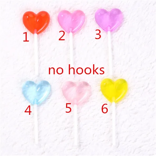 no hooks 12 шт. 71*25 мм разноцветный леденец, амулеты с плоской задней стороной, блестящая Конфета из смолы, кабошоны для кулона, ожерелья, сережек, сделай сам - Окраска металла: no hooks