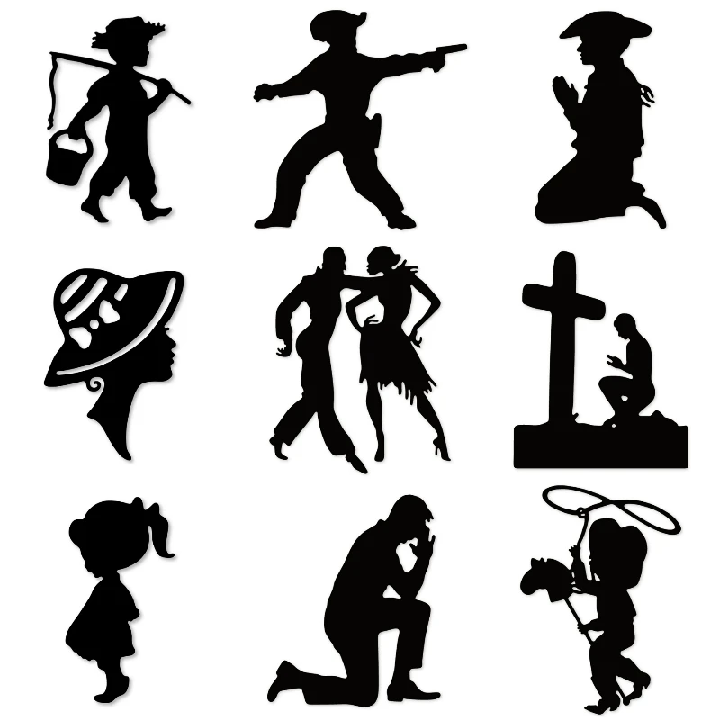 Ufurty Man Dancer для девочек и мальчиков металлические резные штампы DIY ремесленные