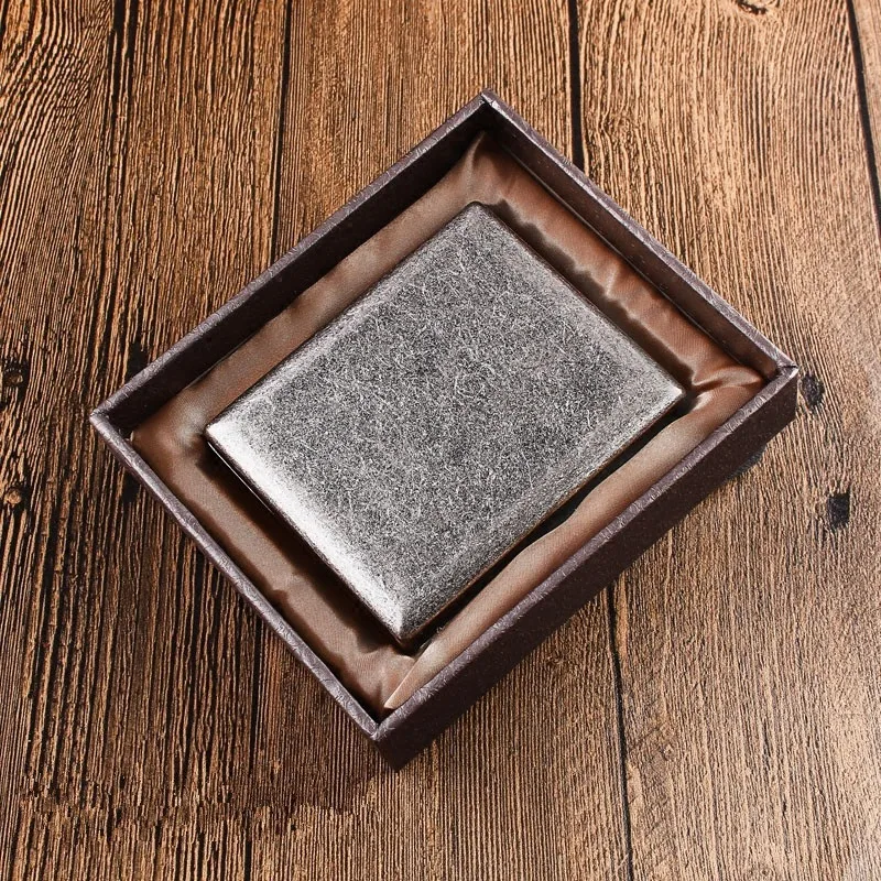 

Cigarette case metal (hold 20 pcs) Retro cigarette box Smoking clip Tobacco Accessories Father's day gift for him Gift box