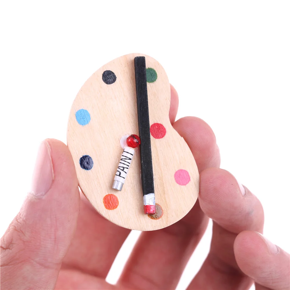 

Dolls House 1/12 Scale Miniature Color Palette Set Model Mini Dollhouse Furniture Doll Graduation Project 5.0*3.2cm