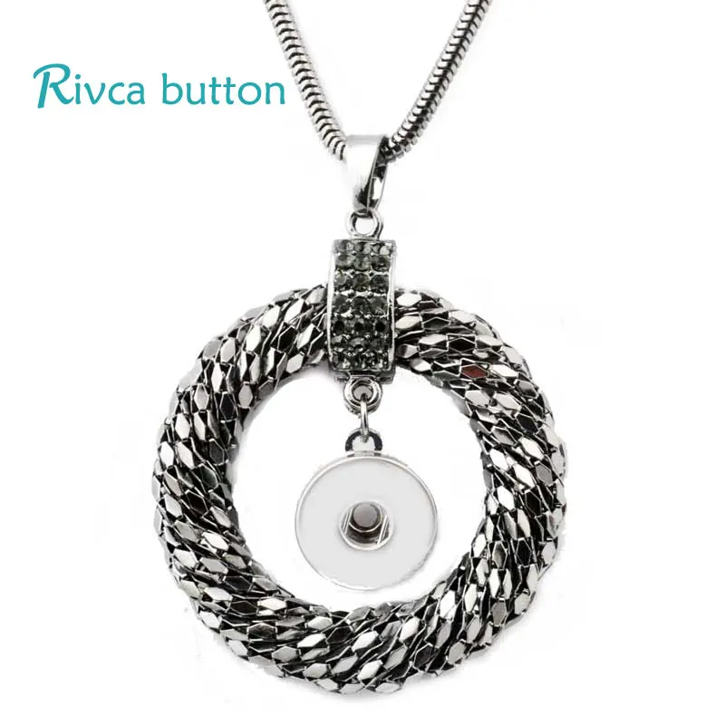 Rivca Snap Button Necklaces &amp Pendants Jewelry Fishion Angel Wings Antique Silver/Gold Colour Women Choker P01037 | Украшения и