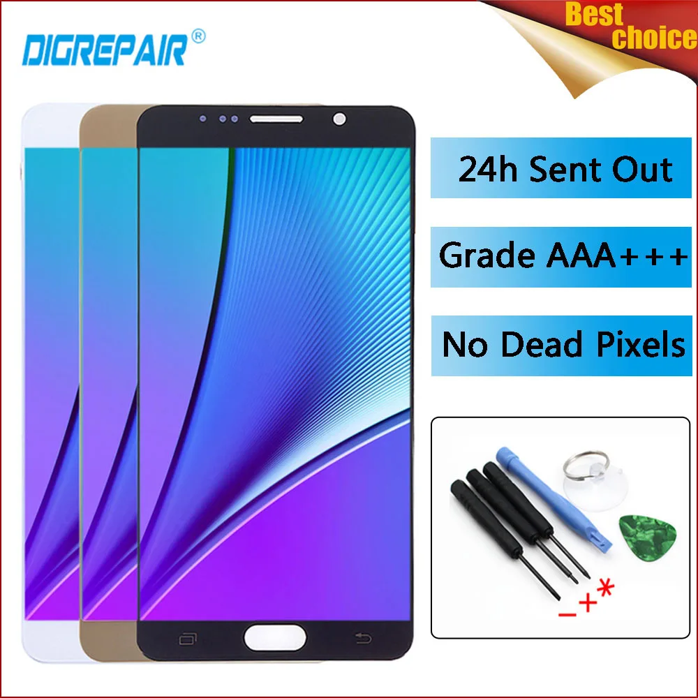 N920f ЖК-дисплей для samsung Galaxy Note 5 N920 N920F N920A N920C ЖК-дисплей с сенсорным экраном дигитайзер для samsung Note 5 дисплей