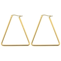 new arrival trendy personality triangle stud earring for women stainless steel ear piercings fashion jewelry wholesale