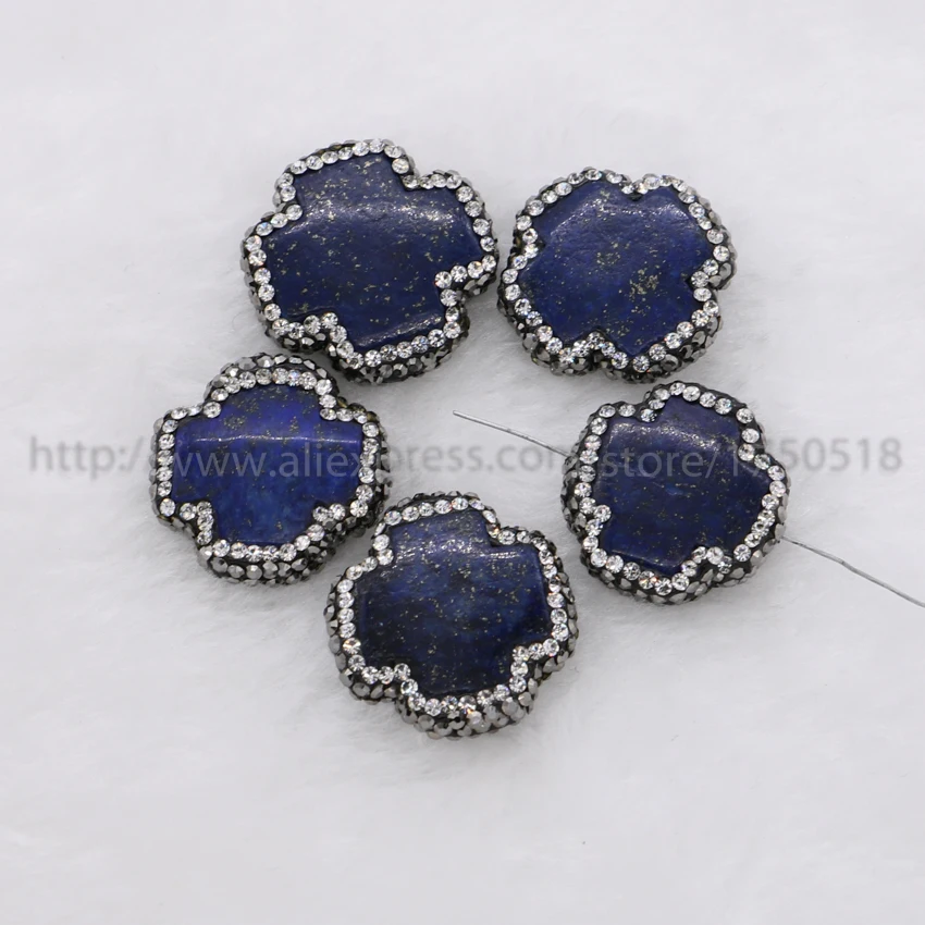 Оптовая продажа натуральный Лазурит крест камень подвеска бисер внутреннее