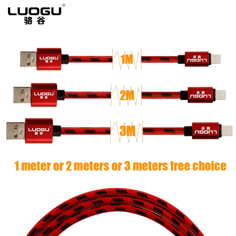 LUOGU Cable Fast Charger Adapter Original USB For iphone 6s plus i6 i5 5 5s ipad air2 Mobile Phone Cables | Мобильные телефоны и