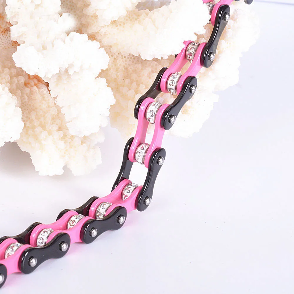 Браслет из нержавеющей стали с кристаллами 10/20 см|stainless steel crystal bracelet|steel stainless