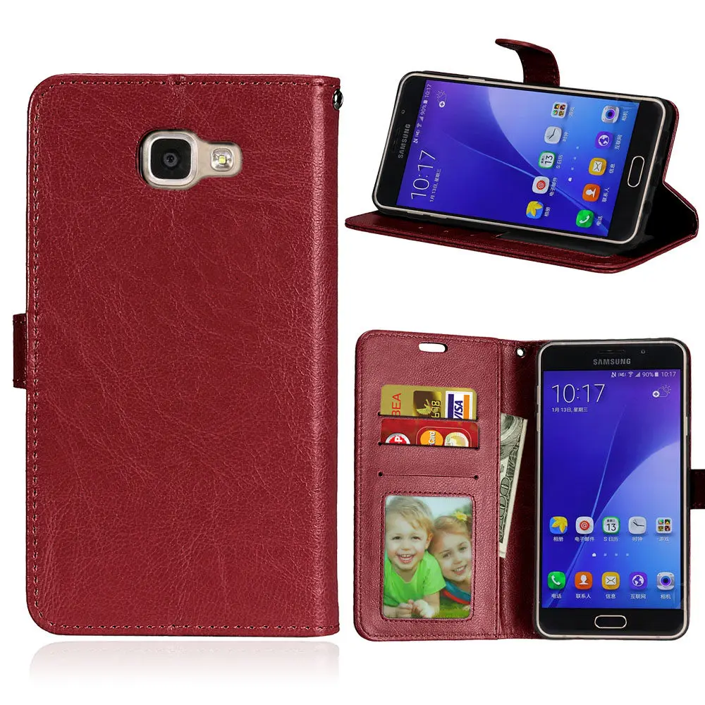 50 шт./лот Бесплатная доставка Crazy horse 3 карты PU кожаный защитный чехол для Samsung Galaxy A3