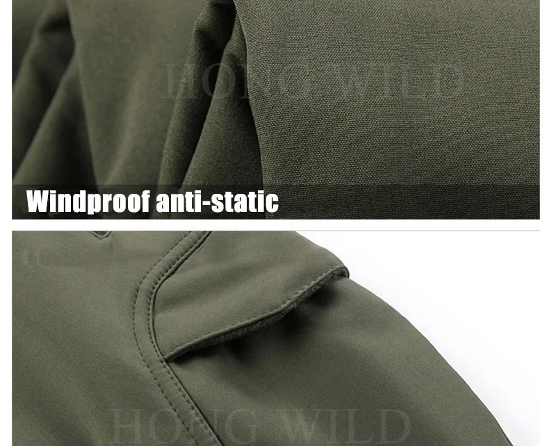 Outdoor softsell military camouflage suit men's tactical waterproof jacket For Hunting Hiking fishing fleece jacket pants