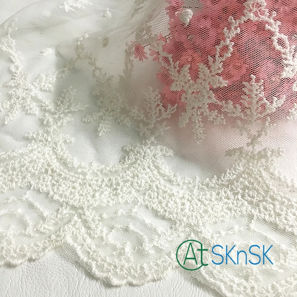 

Hotsale 200 yards/lot 30cm wide white star floral embroidered fashion mesh lace for Blouses DIY Sewing Material DHL Shipping