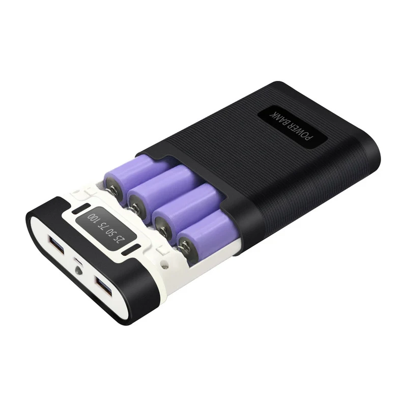 Горячая Распродажа, 5 В, двойной USB, 4x18650, Дополнительный внешний аккумулятор, зарядное устройство для мобильного телефона, сделай сам, чехол для iphone6 Plus, S6, xiaomi, Прямая поставка