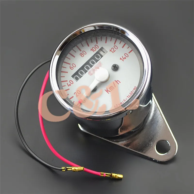 Универсальная белая поверхность мотоцикла один одометр миль спидометр датчик с