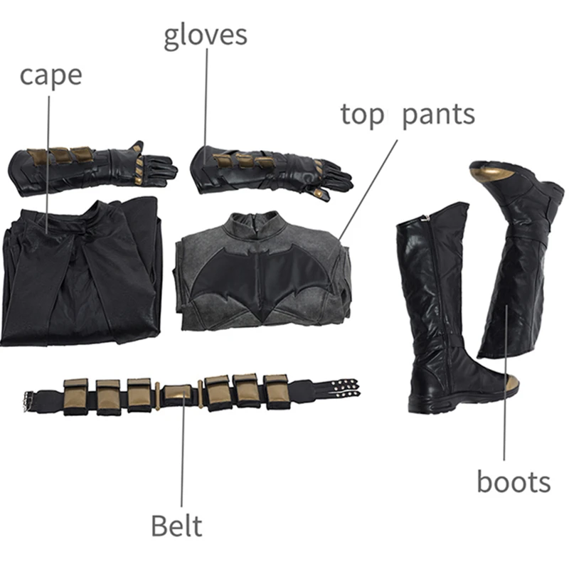 DC супер герой Лига Справедливости Бэтмен Костюм Косплей Хэллоуин партии на заказ