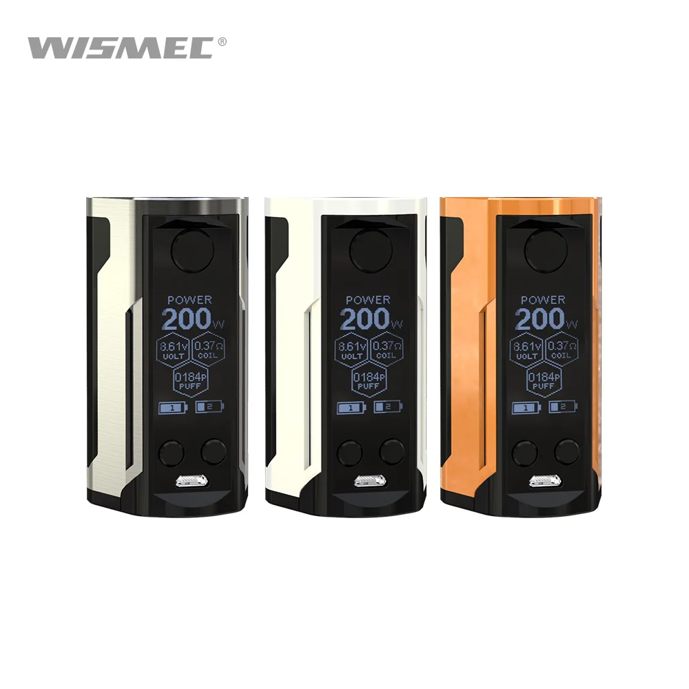Оригинальный Wismec рел RX GEN3 Двойной 18650 коробка мод с 230 Вт Макс выход Электронная