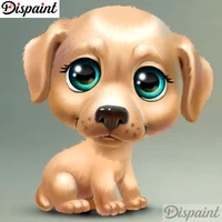 dispaint full squareround drill 5d diy diamond painting animal dog embroidery cross stitch 3d home decor a10615