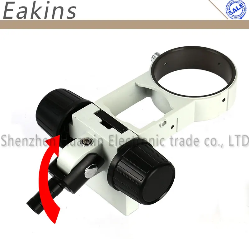 Trinocular Microscope 7-45X Continuous Zoom Stereo Rail Rotating Holder Guide Bracket Stand+144 LED Light |