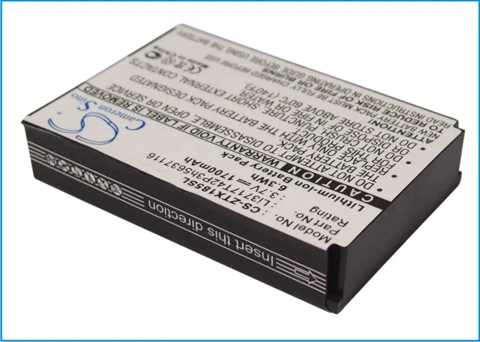 Cameron Sino 1700 мАч аккумулятор Li3717T42P3h5637116 для ZTE C60 C66 F158 F159 G180 G500 G510 G530 G540 G652 G682 X185 |