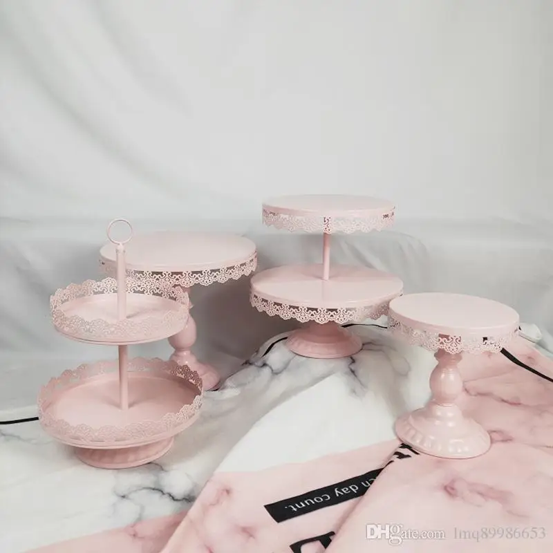 4 шт Розовый Белый подставка для торта Европейский Стиль Металл Железо стойка