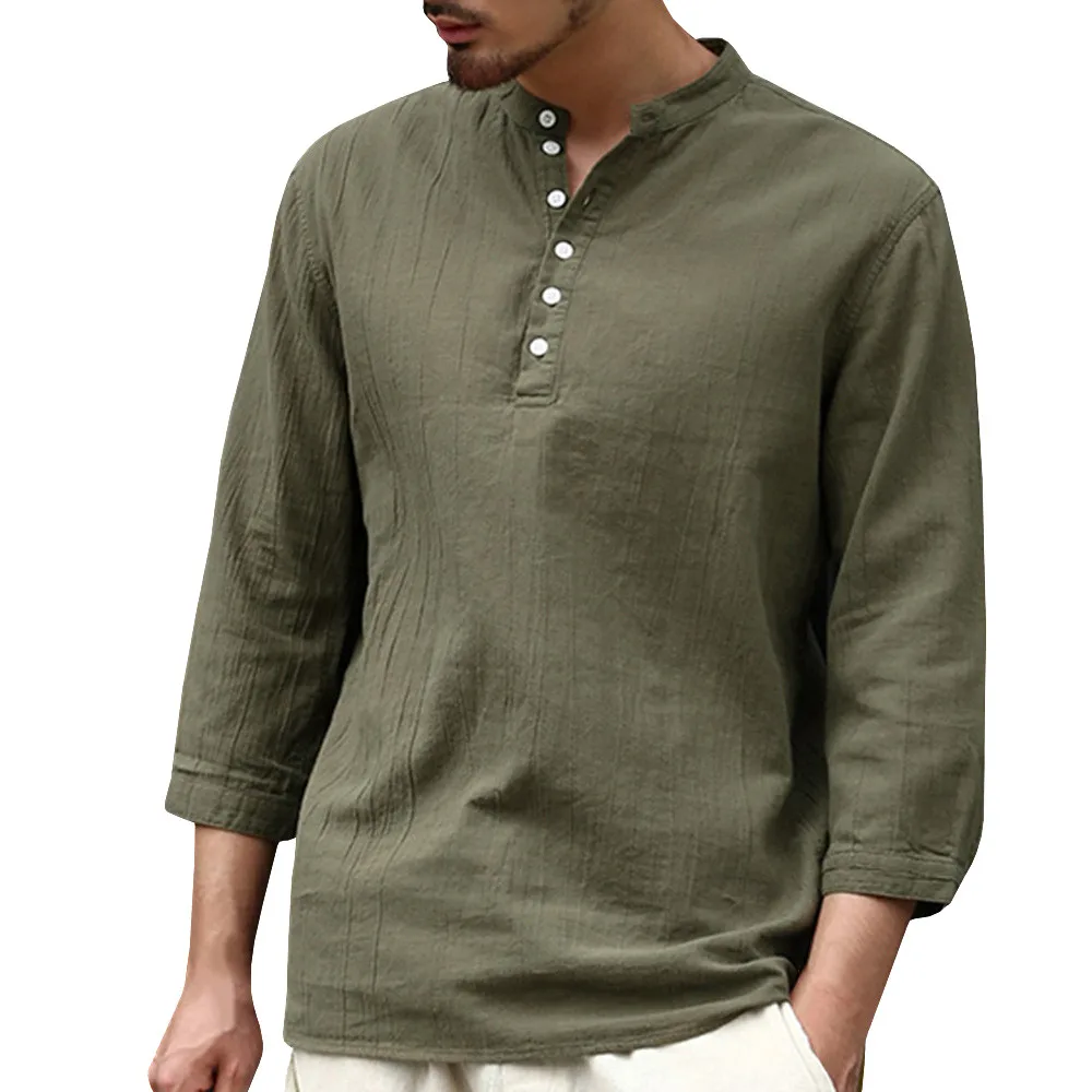 Жаркое лето spring2019 Новый Для женщин мягким один дикий LMen Мешковатые Хлопок Лен 3/4