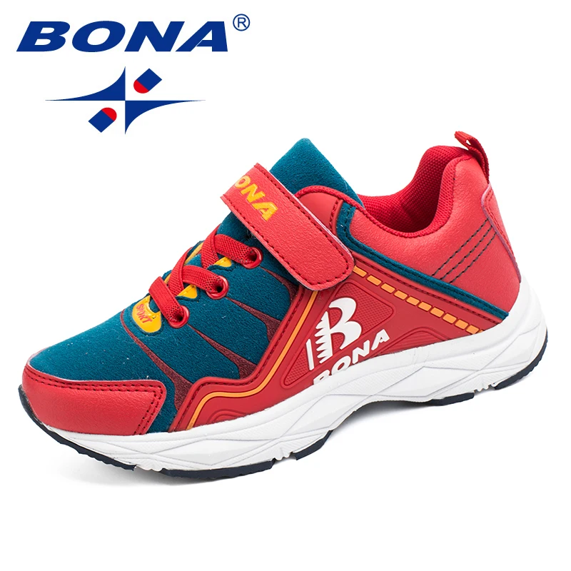 BONA New Style Children Casual Shoes Hook &amp Loop Boys Synthetic Girls Comfortable Kids Sneakers Fast Free Shipping | Детская одежда