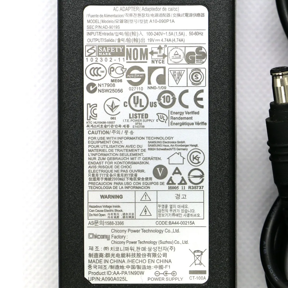 19V 4.74A 90W 5.5*3.0mm Computer Power Charger for Samsung M40 plus A10-090P1A AA-PA1N90W AD-9019S Led AC Adapter | Компьютеры и офис