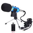 Студийный конденсаторный микрофон MK-F200FL USB, проводной микрофон со штативом, микрофон для компьютерной записи, пения ПК