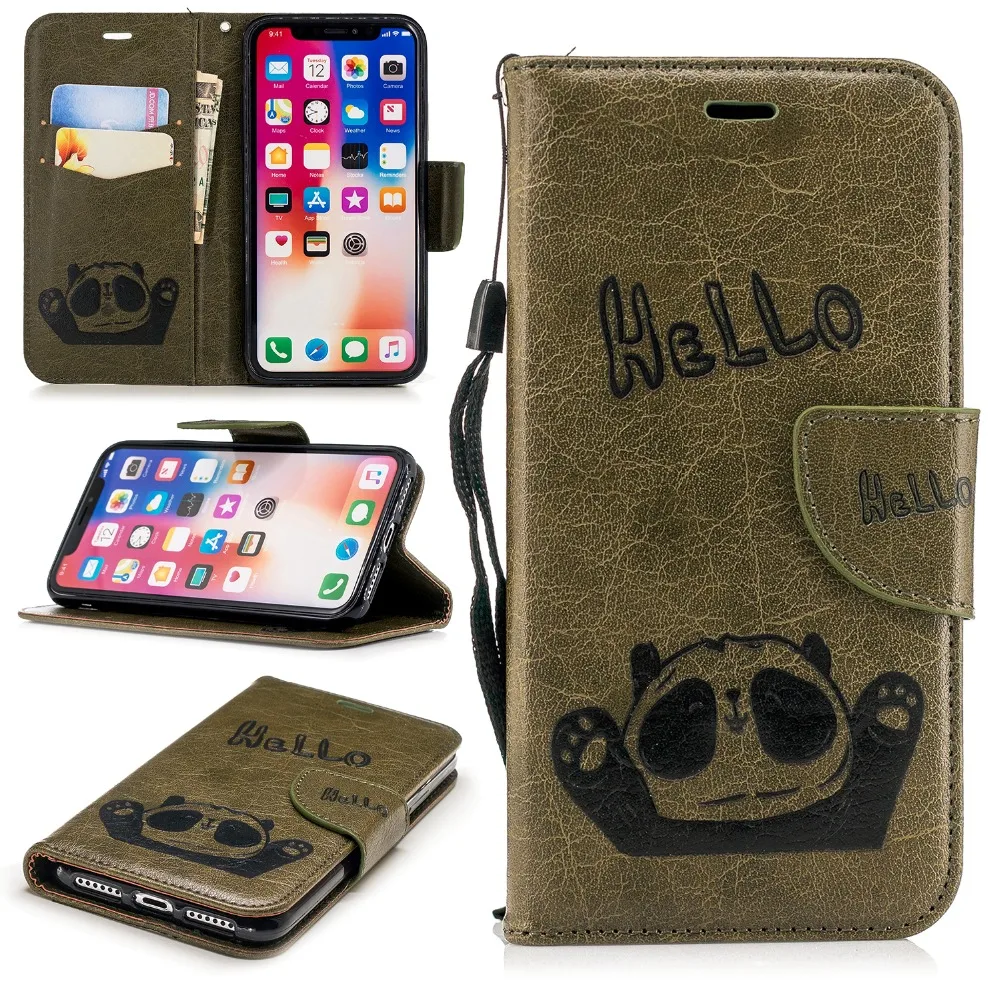 Роскошный цветной рельефный чехол для телефона Hello сумочка панда деловой iphone 6 6s 7