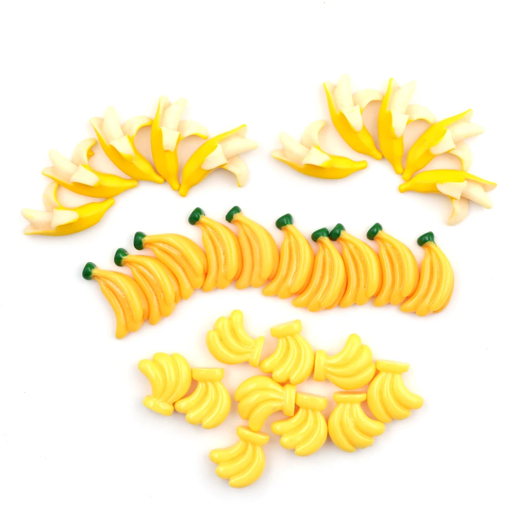 

5Pcs Kawaii Artificial Fake Miniature Food Fruit Banana Play DollHouse Toy Decorative Craft DIY Embellishment Accessories