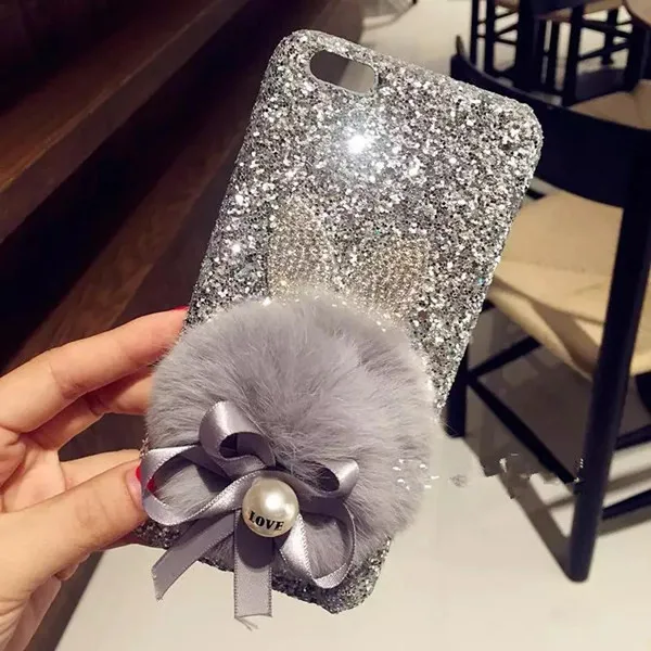 Роскошный блестящий модный жесткий чехол для телефона iPhone 6 6S 7 8 Plus X с милым