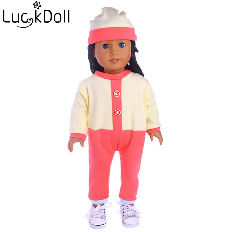 Пижама luckdoll7 комплектов разных стилей подходит для 18 дюймовой американской куклы