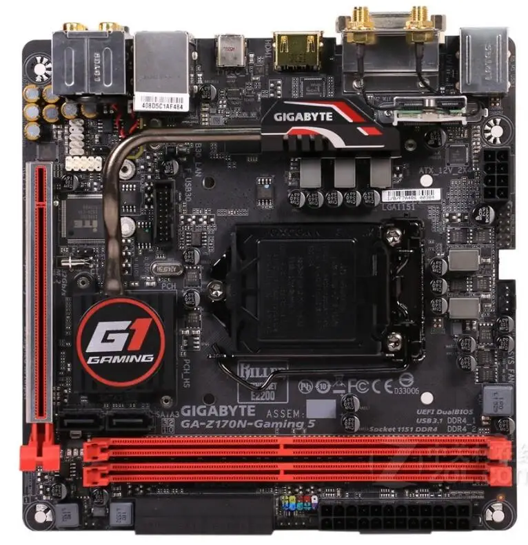 Материнская плата для Gigabyte 1151 HTPC 17*17 оригинальная б/у материнская Z170 Socket LGA 6700 DDR4 с