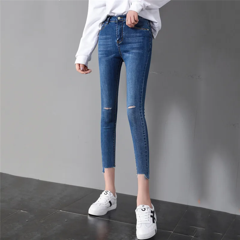 Раздельные Джинсы женские джинсовые брюки черного цвета s джинсы стрейч Feminino