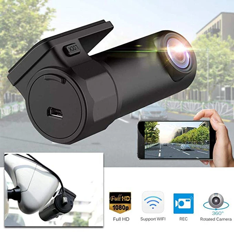 170 градусов Мини wifi Автомобильный видеорегистратор Dashcam цифровой регистратор