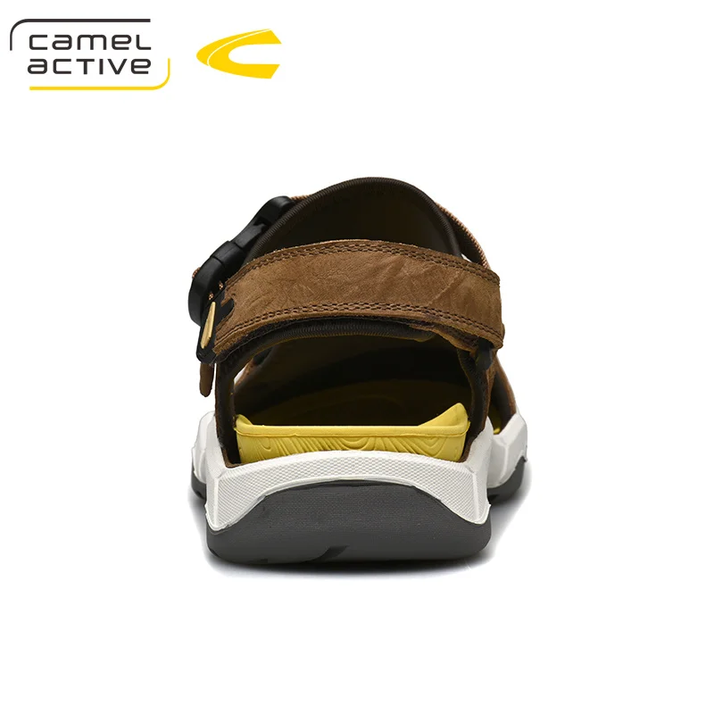 Мужские сандалии из натуральной кожи Camel Active коричневые повседневные пляжные