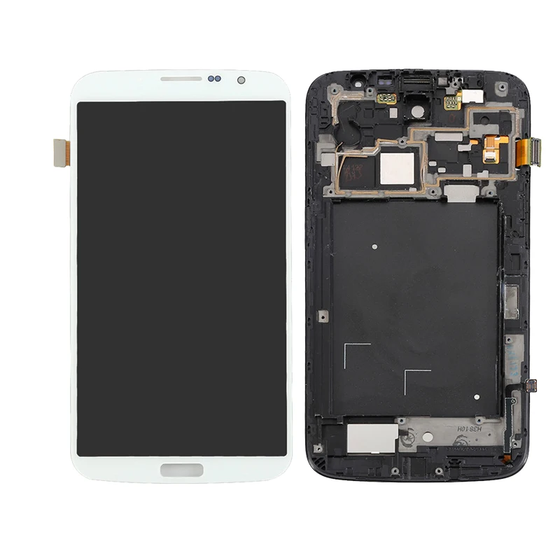 Дисплей собран с сенсорным экраном и передней панели для samsung galaxy Mega 6 3 GT I9200 +