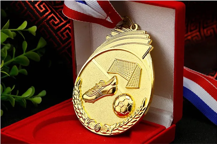 

Gold Silver Bronze Soccer Ball Medal Football Medal Souvenir Zinc Alloy Official Football Match Adward Sport Competition Medal