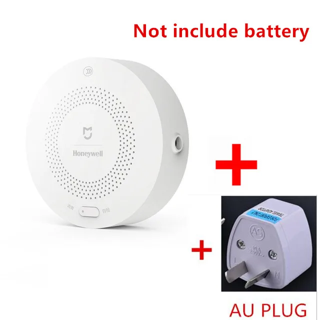 Xiao mi jia Honeywell Датчик дыма пожарный детектор звуковой визуальный датчик дыма Дистанционная сигнализация умный дом приложение управление - Цвет: Add AU plug