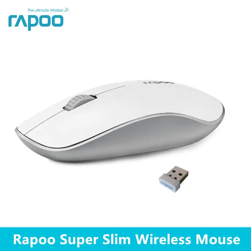 Оригинальная Беспроводная Бесшумная игровая оптическая мышь Rapoo с 1000 точек/дюйм