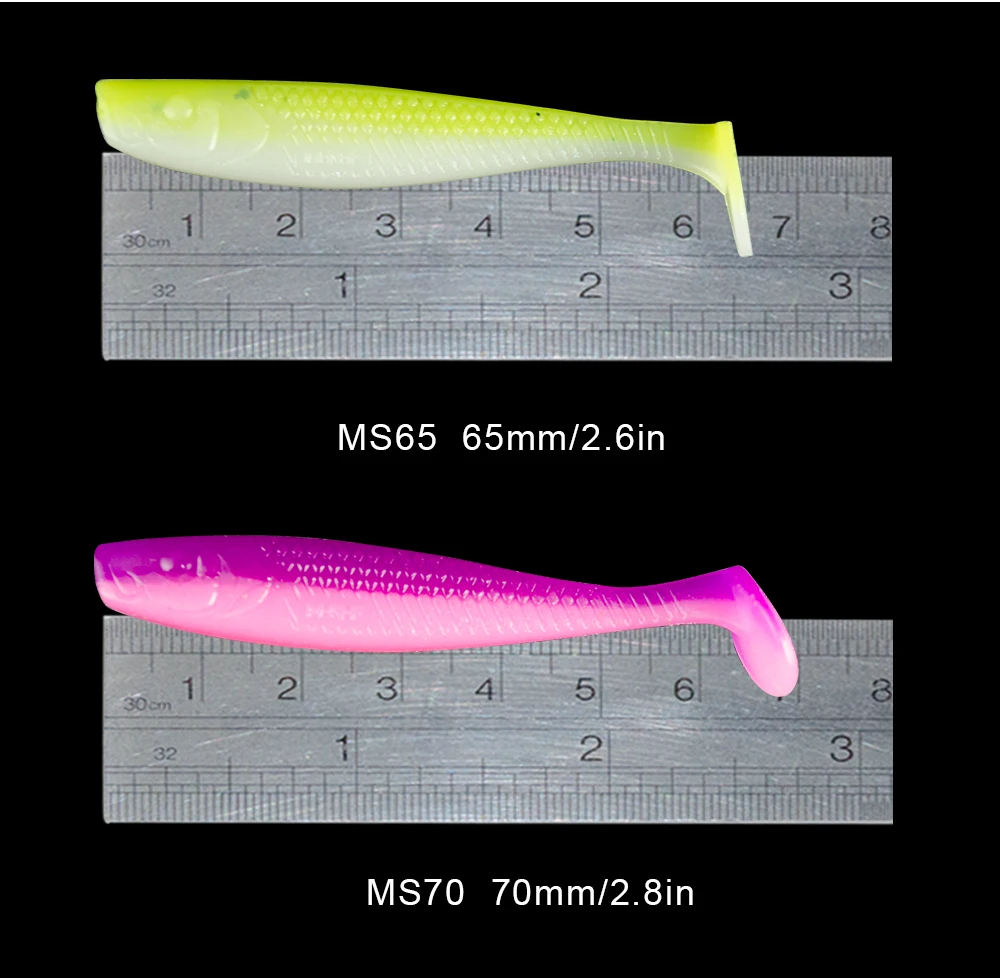 Mmlong 5 шт./кор. 65 мм/70 мм Мягкая приманка воблеры приманки для ловли рыбы, MS65-70 силиконовые приманки Шад червь Карп Рыболовные Снасти блесны искуственные паллет