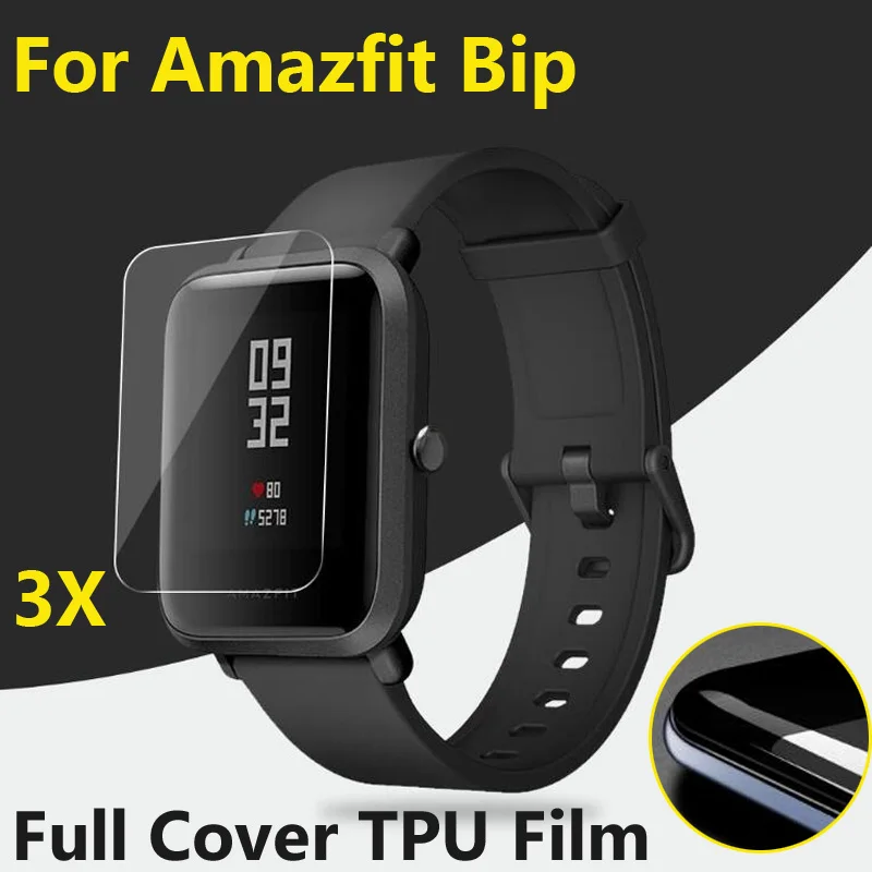 Для смарт часов Xiaomi Amazfit Bip Youth Lite Sport полное покрытие защита экрана мягкая