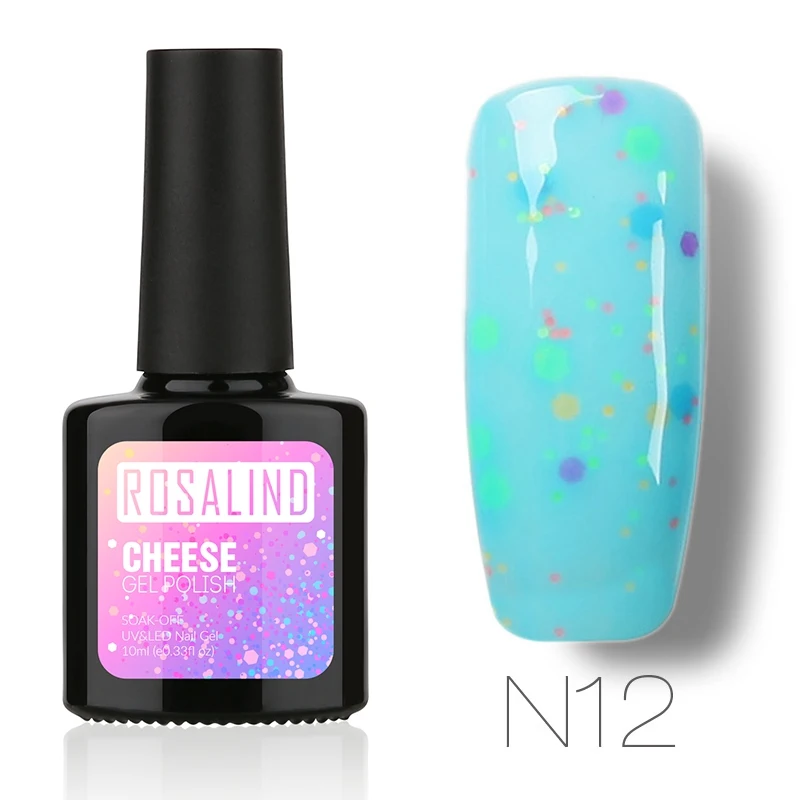 N12 ROSALIND гель 1S 10 мл цветной сырный Гель-лак для ногтей верхнее Базовое покрытие необходимый лак для ногтей Полупостоянный лаковый гель - Цвет: N12