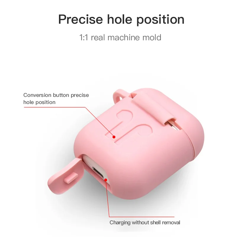 Airpods чехол для наушников силиконовый защитный чехол Аксессуары для кожи для Apple беспроводные Bluetooth наушники 6-шт набор