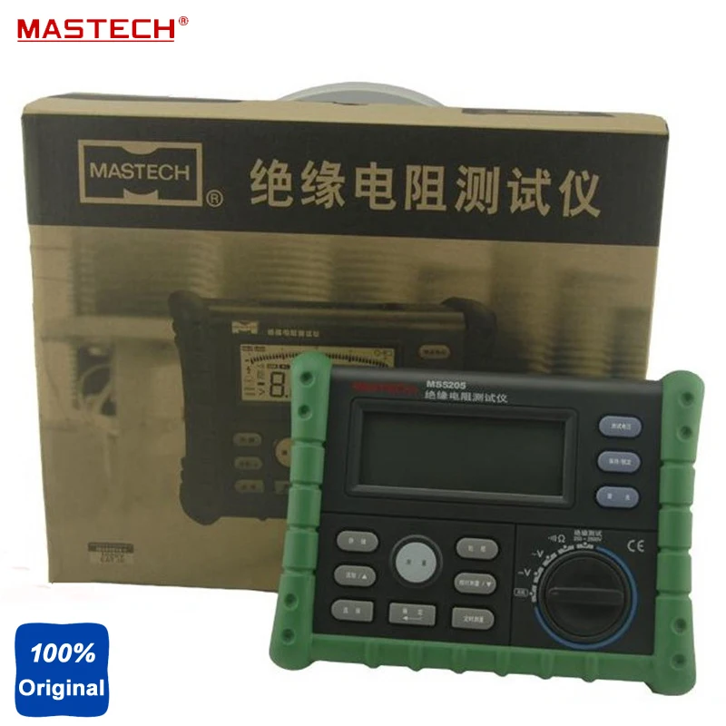 MegOhm метр Mastech MS5205 Megameter 2500 V Цифровой Измеритель сопротивления|digital insulation tester|insulation