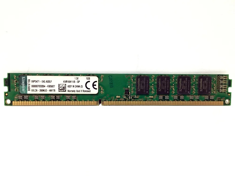 Оперативная память Kingston для ПК модуль памяти настольного компьютера DDR3 2 Гб 4 8 PC3