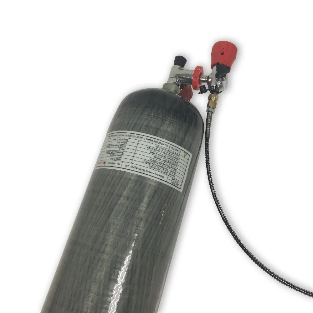 Bestellen AC109101 Pcp Airsoft Zylinder 300Bar Paintball Tank 9L Pcp Air Tank Mit Ventil Für Tauchen Komprimiert M18 * 1,5 Luft Guns Jagd