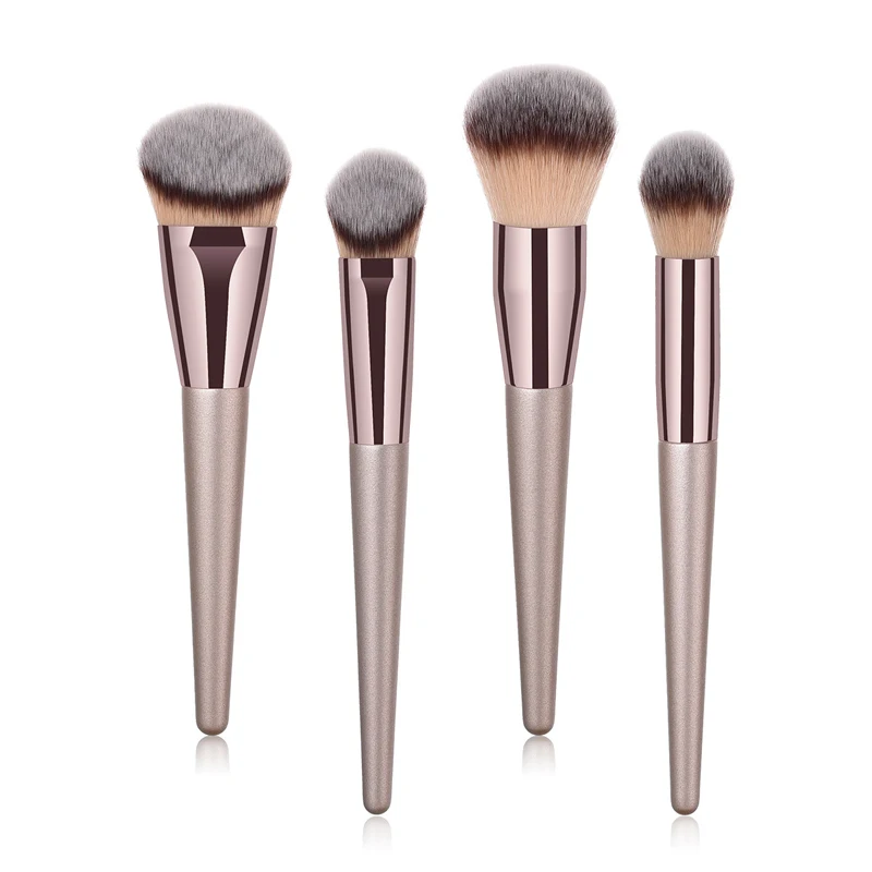 Professional Champagne Flame Makeup Brushes Set Cosmetics Foundation Powder Eyeshadow Concealer Blush Make Up Brush Kit Tools | Красота и