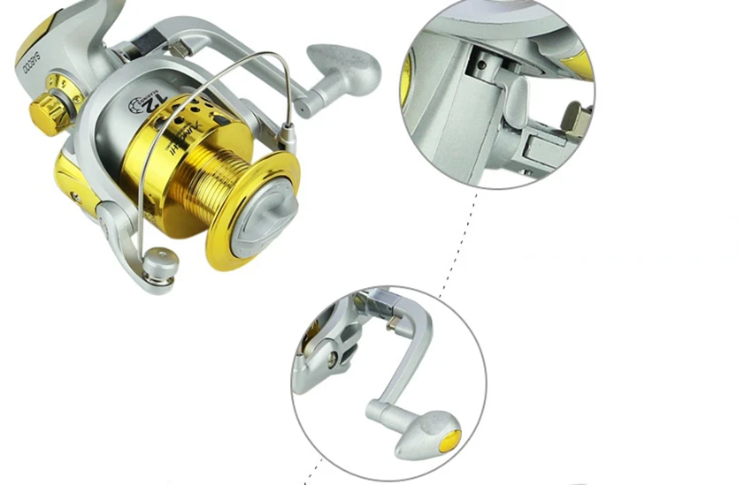 Yumoshi Super Strong Spinning Fishing Reel 12Bearing From The Tent carretilha de pesca direita | Спорт и развлечения